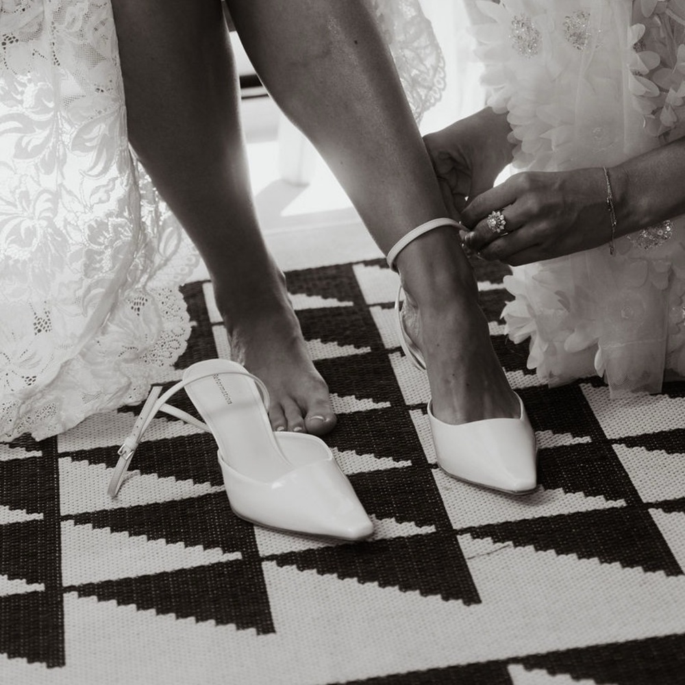 Reformation Cream Heels- wore for 4 hours only clean!! - Picture 3 of 3